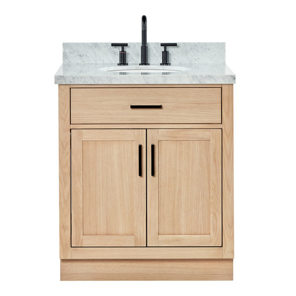 Ariel Bath Ariel Hepburn 31 Inch Bathroom Vanity With Italian Carrara